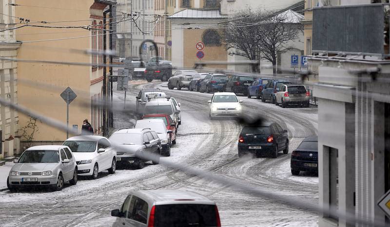 Sněžení v Olomouci - 3. 12. 2020