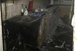 Myčka na nádobí způsobila požár v panelovém bytě na olomouckém sídlišti Lazce