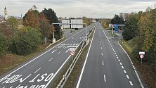 Pražská ulici v Olomouci na příjezdu do města