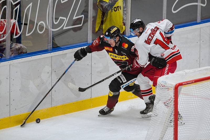 Utkání hokejové extraligy mezi HC Olomouc a HC Sparta Praha (4:0).