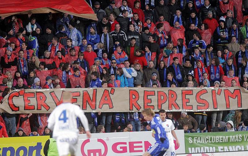 Sigma proti Baníku - protest fanoušků Sigmy