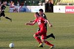 Fotbalisté 1. HFK Olomouc (v černém) prohráli doma s Ústí nad Labem 1:3.