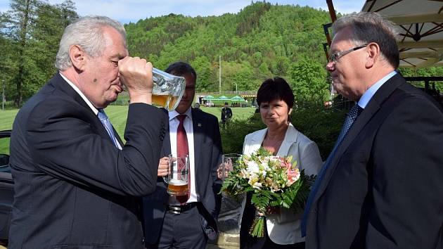 Prezident Miloš Zeman na návštěvě Hanušovic