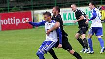 Fotbalisté 1. HFK Olomouc (v černém) porazili Znojmo 2:0.