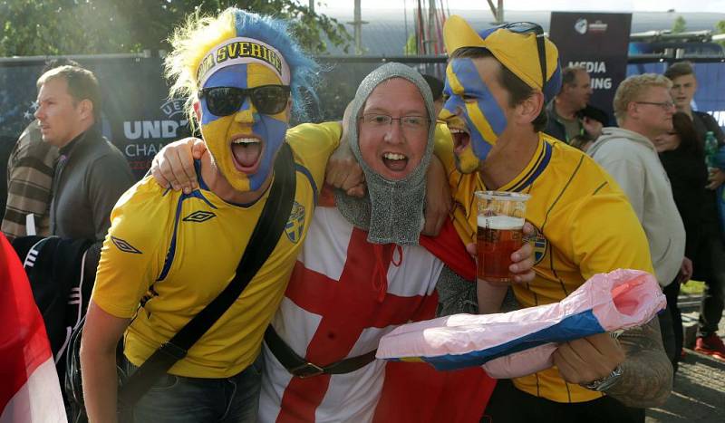 Anglie proti Švédsku. Euro U21 na Andrově stadionu v Olomouci