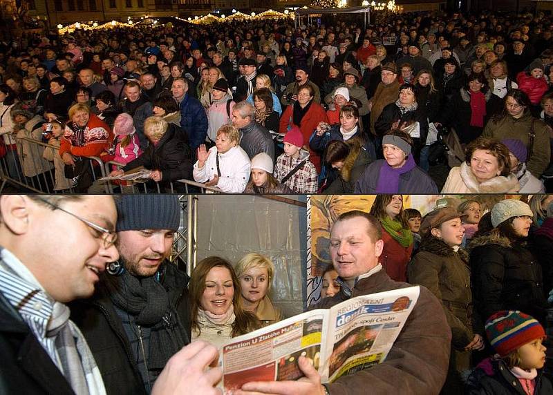 Akce Česko zpívá koledy na olomouckém Horním náměstí