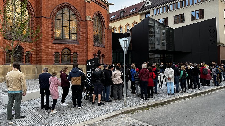 Znovuotevřený Červený kostel s moderní přístavbou byl obrovským tahákem v rámci Olomoucké muzejní noci 19. května 2023. Ilustrační foto