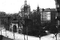 Olomoucká synagoga před požárem