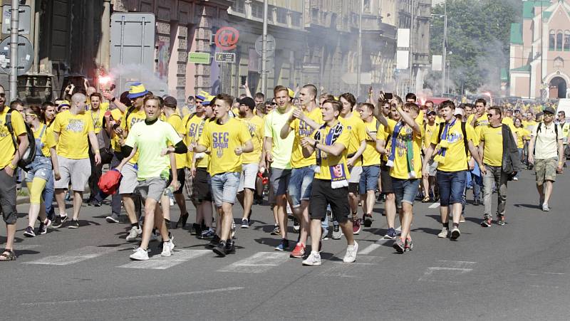 Fanoušci Opavy v Olomouci na finále českého poháru