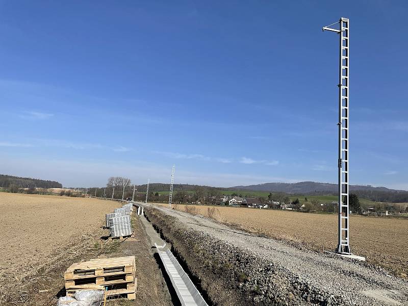 Železniční trať č. 290 v úseku Šternberk–Uničov prochází zásadní přestavbou, Babice, 1. dubna 2021