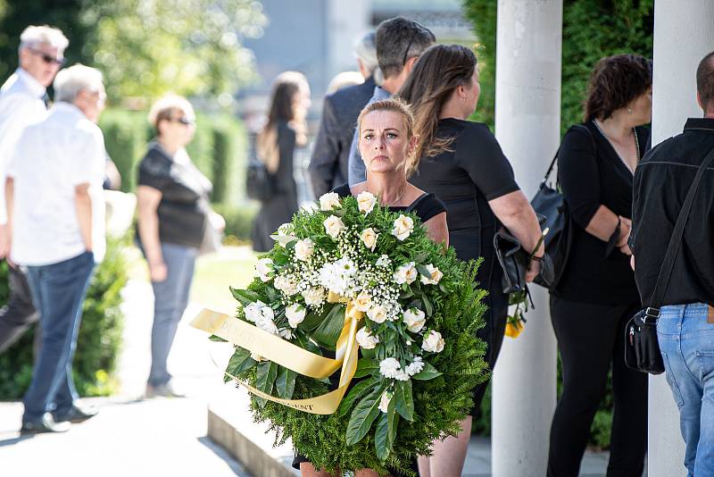 Poslední rozloučení s volejbalovým trenérem Jiřím Teplým v Olomouckém krematoriu, 9. září 2021.