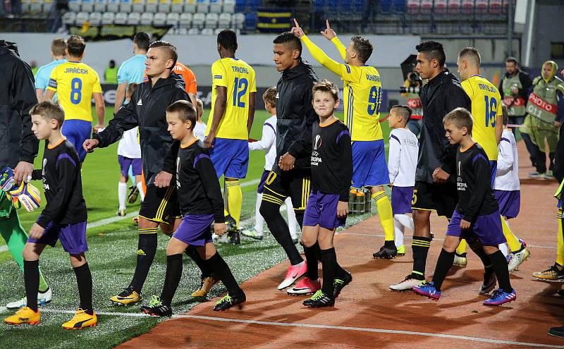 Zápas Evropské ligy FC FASTAV Zlín - FC Sheriff Tiraspol na Andrově stadionu v Olomouci