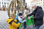 Velikonoční výzdoba na Horním náměstí v Olomouci, březen 2021