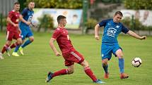 Fotbalisté Sigmy B (v červeném) zvítězili v Kozlovicích 4:0.