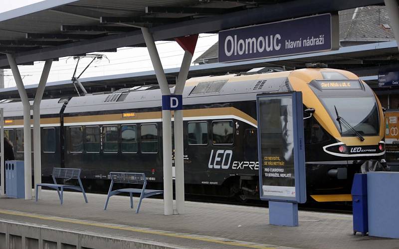 Leo Express na olomouckém hlavním nádraží