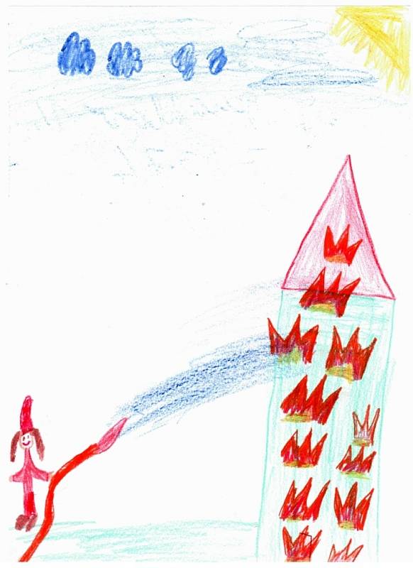 Alžběta Gregorová, 7 let, chce být hasičkou