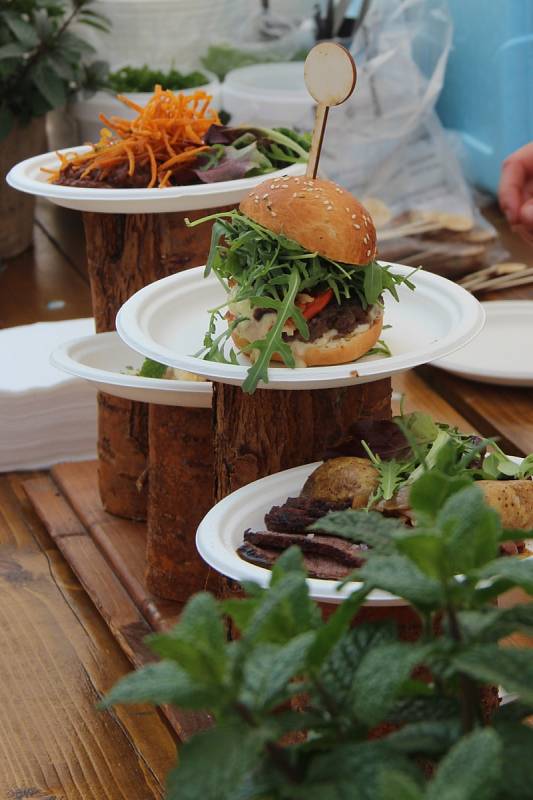 Olomoucký Garden Food Festival servíruje burgery, ústřice i cvrčky.