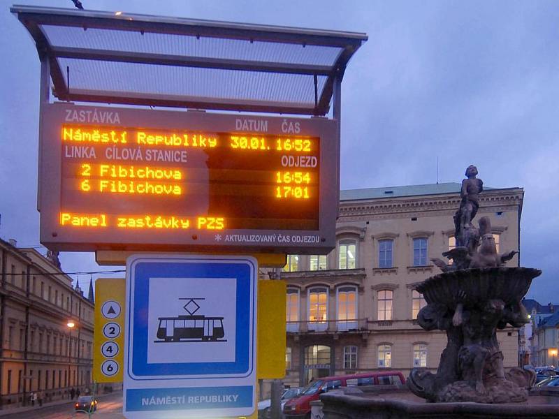 Tzv. inteligentní zastávka olomoucké MHD