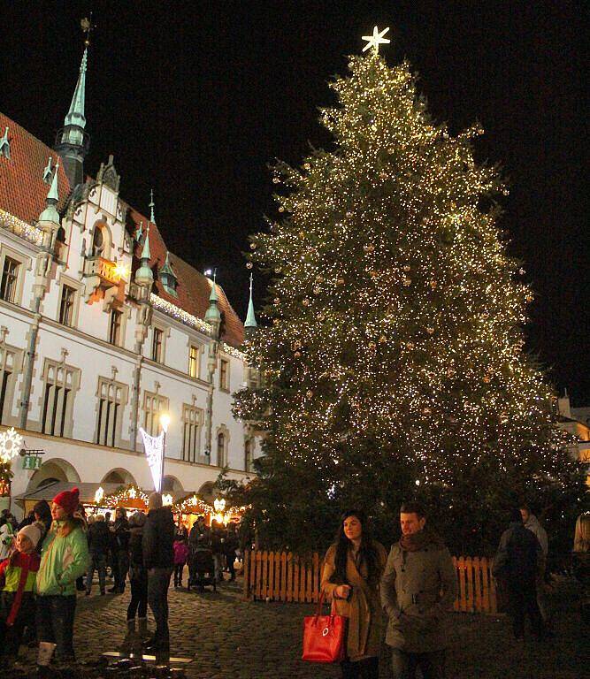 Rozsvěcení vánočního stromu na Horním náměstí v Olomouci