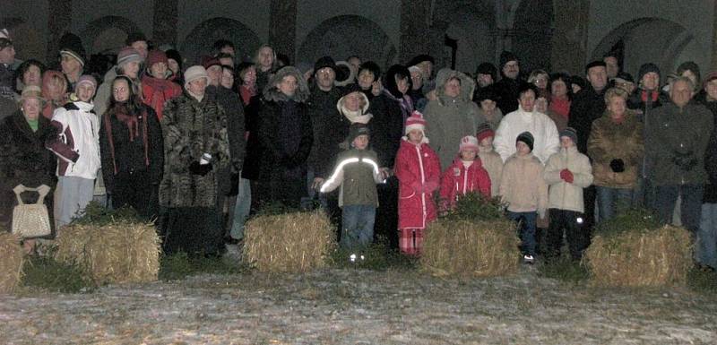 Živý betlém u baziliky na Svatém Kopečku