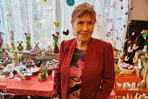 Majitelka hranické galerie Anička Musilová oslavila 90 let, na vernisáži tradiční velikonoční výstavy. 10. března 2023