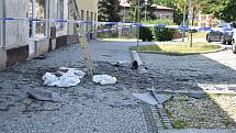 Následky krupobití v Moravském Berouně. 30. června 2022