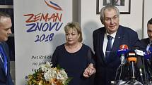 Miloš Zeman po vítězství v prvním kole prezidetských voleb 2018