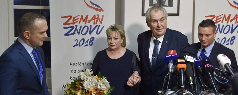Miloš Zeman po vítězství v prvním kole prezidetských voleb 2018