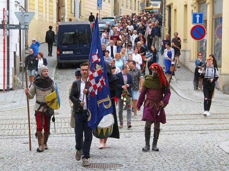 Pietní průvod k připomínce vraždy krále Václava III. v Olomouci, 4. srpna 2021