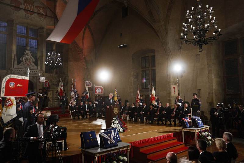 Předávání státních vyznamenání na Pražském hradě