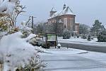 První sníh letošní zimy v Jívové. 26. listopadu 2021