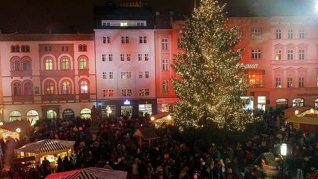 Vánoční trhy na Horním náměstí v Olomouci