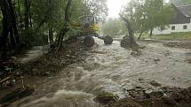 Vlčice, část Vojtovice, pondělní stav záplav