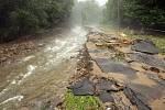 Vlčice, část Vojtovice, pondělní stav záplav