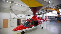 Vrtulník Agusta A109K2 společnosti ATE při představení nového provozovatele letecké záchranky v Olomouci