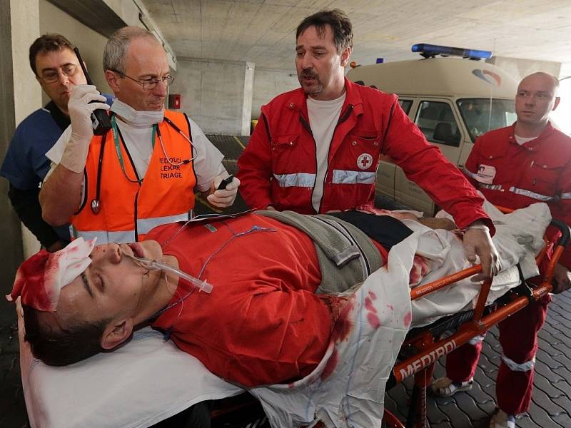 Taktické zdravotnické cvičení v olomoucké fakultní nemocnici