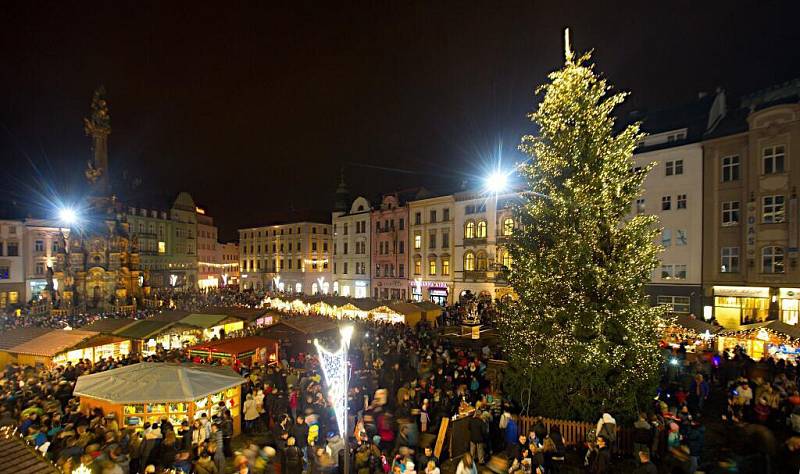 Rozsvěcení vánočního stromu v Olomouci v roce 2016