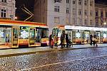 Vánoční tramvaj v Olomouci s novou LED výzdobou, listopad 2021