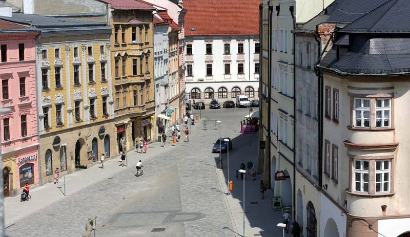 Pohled z vrcholku Mariánského sloupu v Olomouci