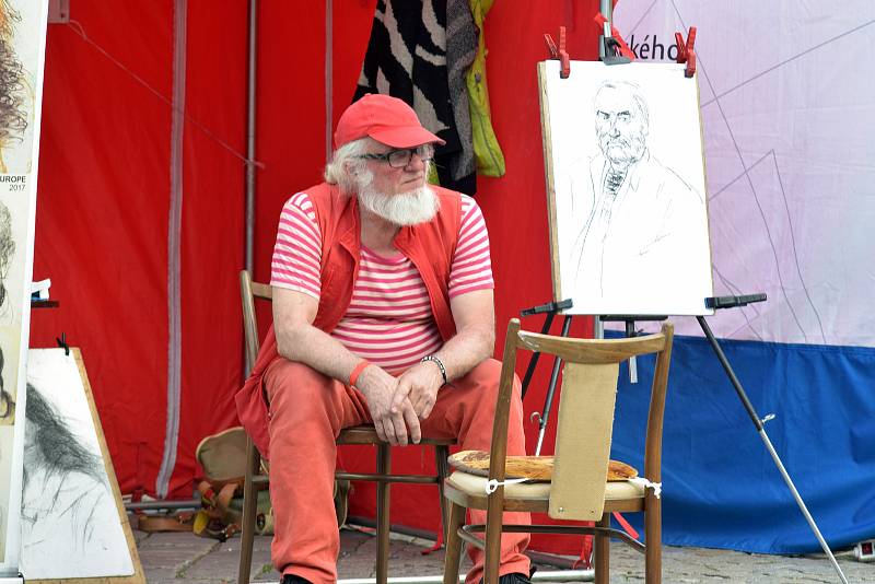 Sobotní Svátky města na Horním náměstí v Olomouci.