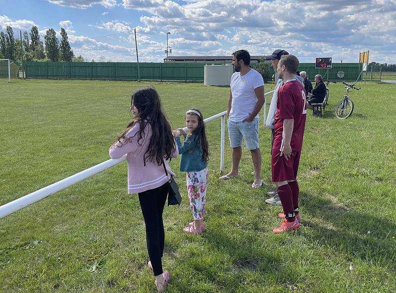 Okresní přebor: Sokol Střelice (v červeném) - FK Přáslavice