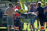 Incident na hřišti v Drahanovicích: rozhodčího po napadení hráčem domácích odvezla sanitka