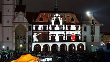 Festival VZÁŘÍ: poslední sobotní ukázka soutěžního videomappingu na Horním náměstí v Olomouci