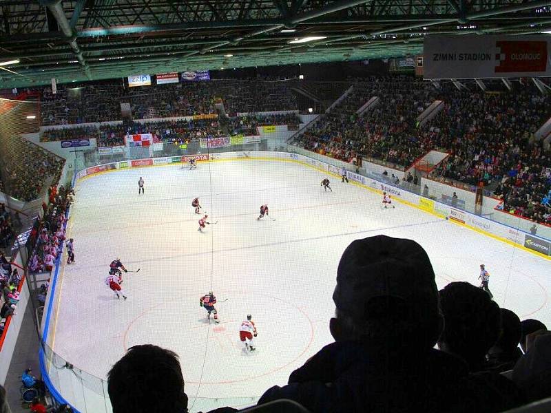Zimní stadion v Olomouci během baráže o extraligu