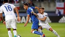 Anglie proti Itáli. Euro U21 na Andrově stadionu v Olomouci