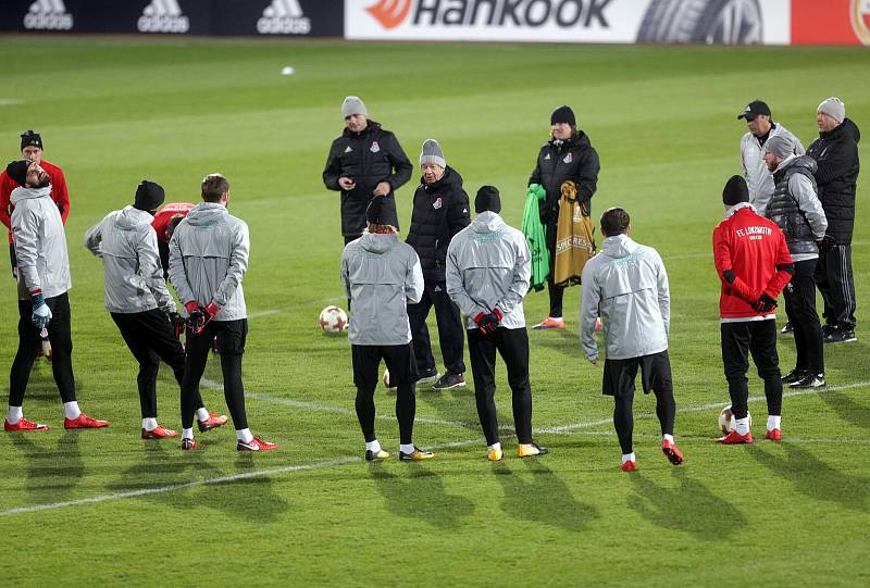 Trénink FC Lokomotiv Moskva na Andrově stadionu v Olomouci