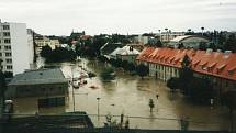 Lazecká ulice ze střechy domu