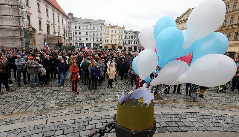 Demonstrace za nezávislost justice v Olomouci, 13. 5. 2019