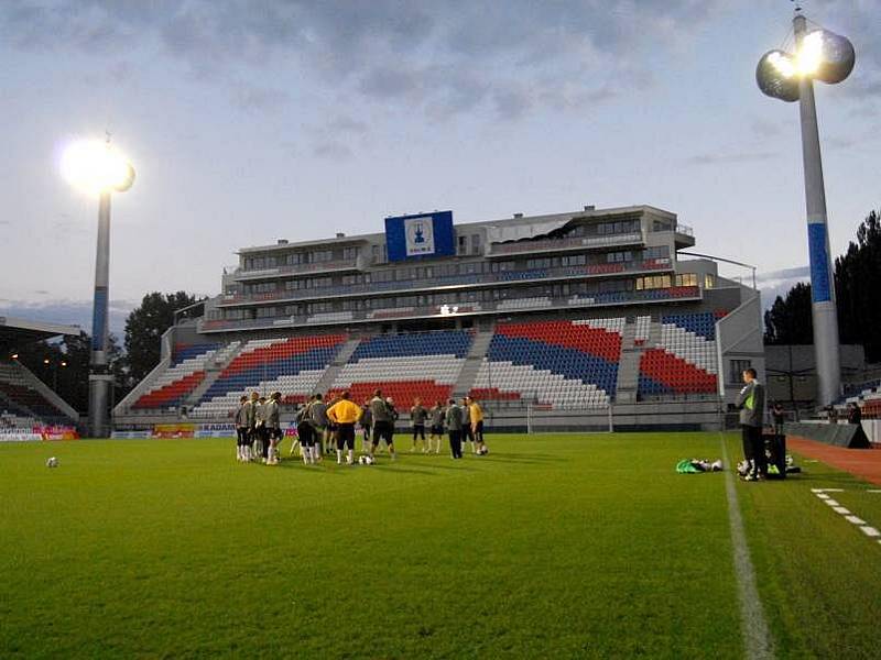 Trénink litevské reprezentace na Andrově stadionu