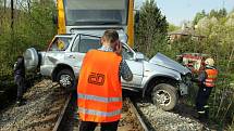 Tragická srážka vlaku s autem v Hlubočkách